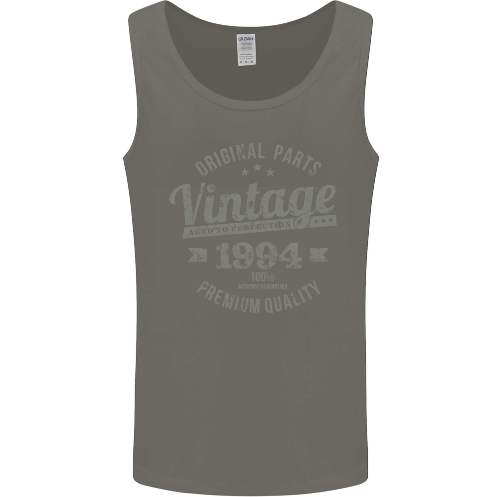 Vintage Year 31st Birthday 1994 Mens Vest Tank Top Charcoal