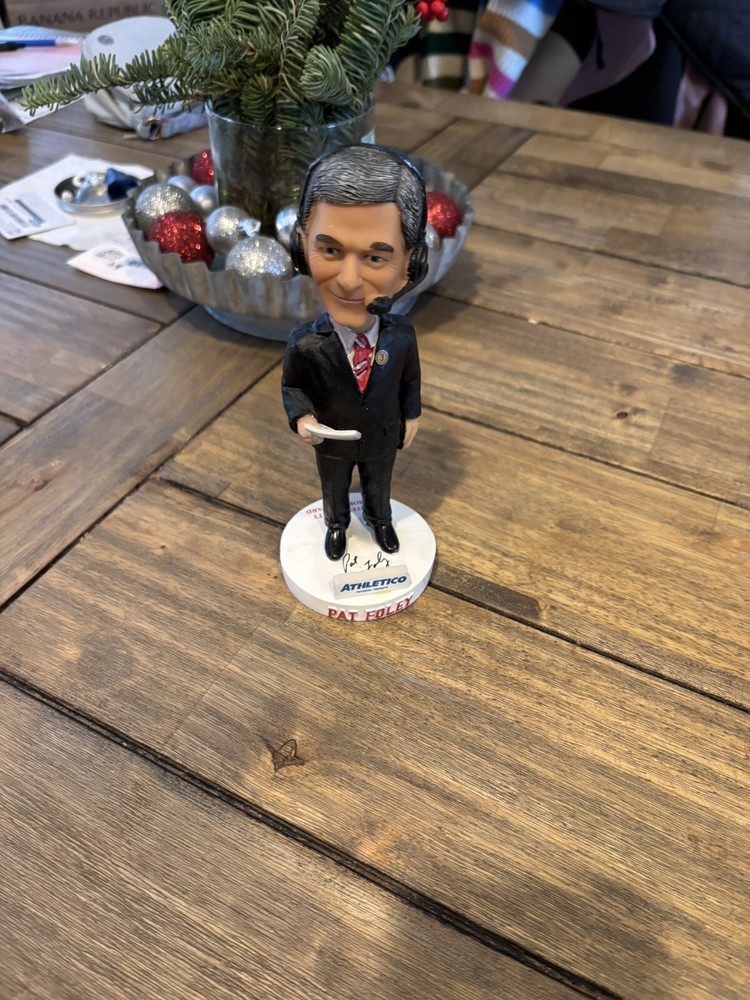 Pat Foley Bobblehead, Beloved Chicago Blackhawks Announcer Souvenir Collectible