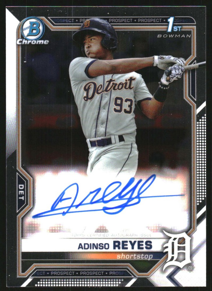 2021 Bowman Chrome Prospect Autographs #CPAARE Adinso Reyes