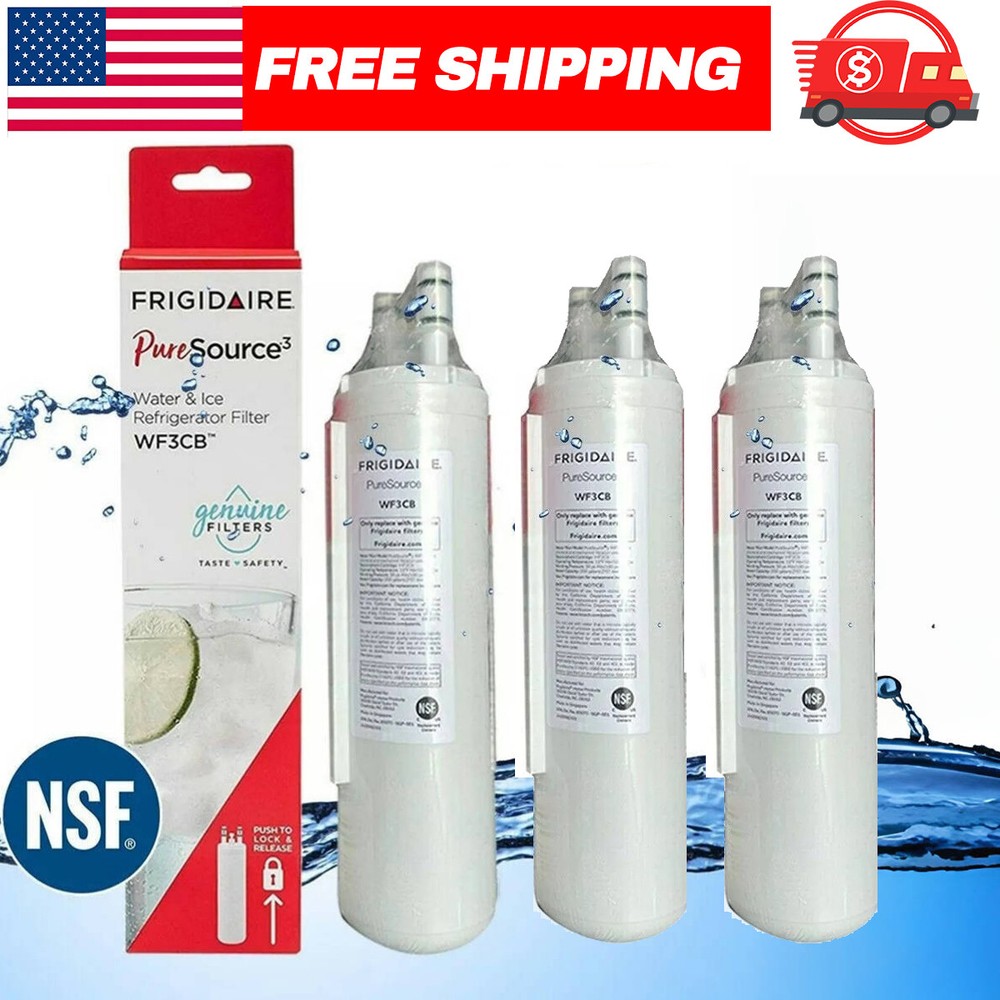 3-Pack Frigidaire WF3CB Pure Source 3 Refrigerator Water Filters US Stock New