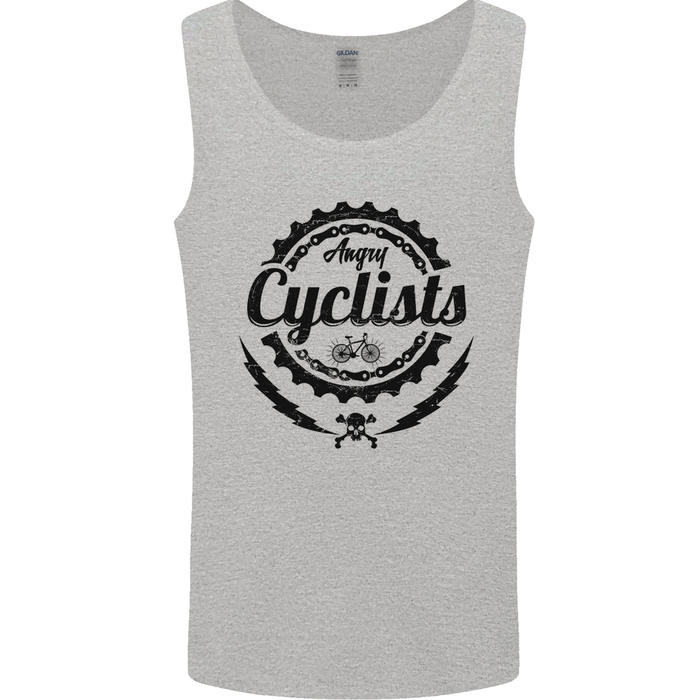 Angry Cyclist Funny Bicycle Bike Mens Vest Tank Top