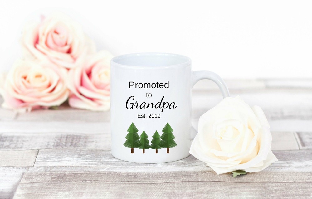 Personalized Grandpa Mug Promoted To Grandpa Est 2019 Custom Gift For Grandad