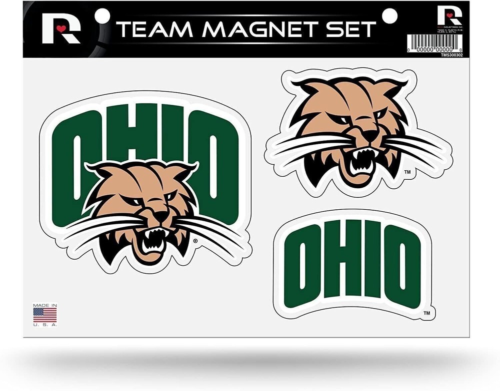 University of Ohio Bobcats 8x11 Inch Multi Magnet Sheet Shape Cut