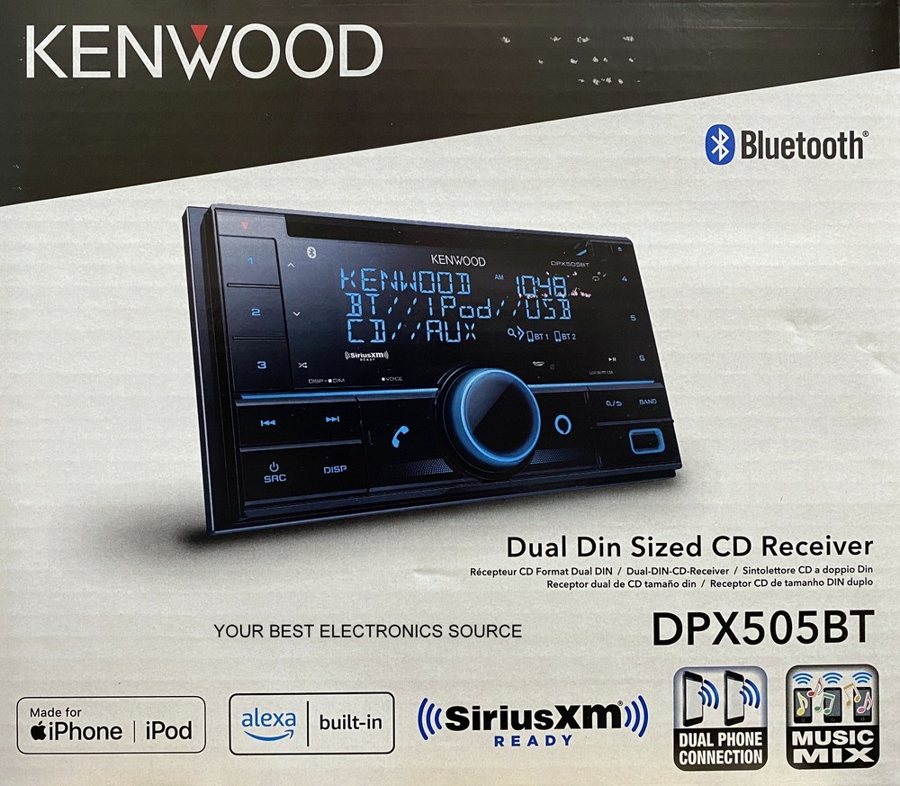 NEW Kenwood DPX505BT 2-DIN AM/FM Digital Media Car Audio Receiver, w/ Bluetooth
