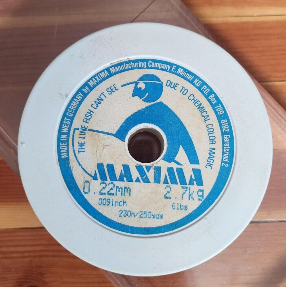 Vintage Maxima Made in West Germany 2.7kg Line,  Line that fish can't See