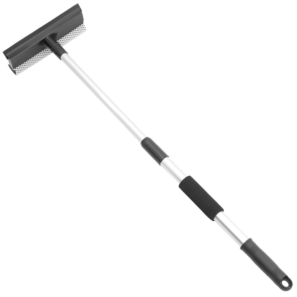 Telescopic Car Window Cleaner Brush with Extendable Handle and Squeegee