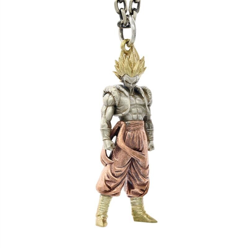 Men's Stainless Steel Super Saiyan Pendant Necklace Jewelry with Chain