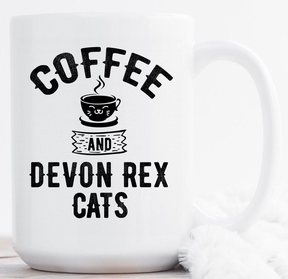 Devon Rex Cat Lover Mug Cute Coffee Cup Gift for Cat Owners
