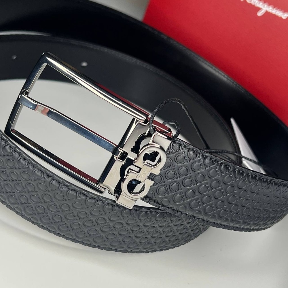 Reversible Black Leather Salvatore Ferragamo Mens Belt