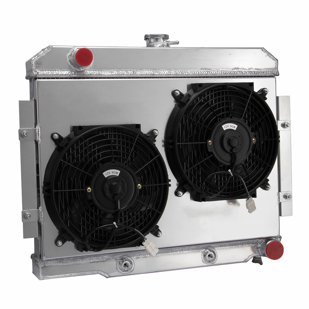 3 Row Radiator+Shroud Fan Fits 1972-1986 79 Jeep CJ5 CJ6 CJ7 GM Chevy V8 CC1919.