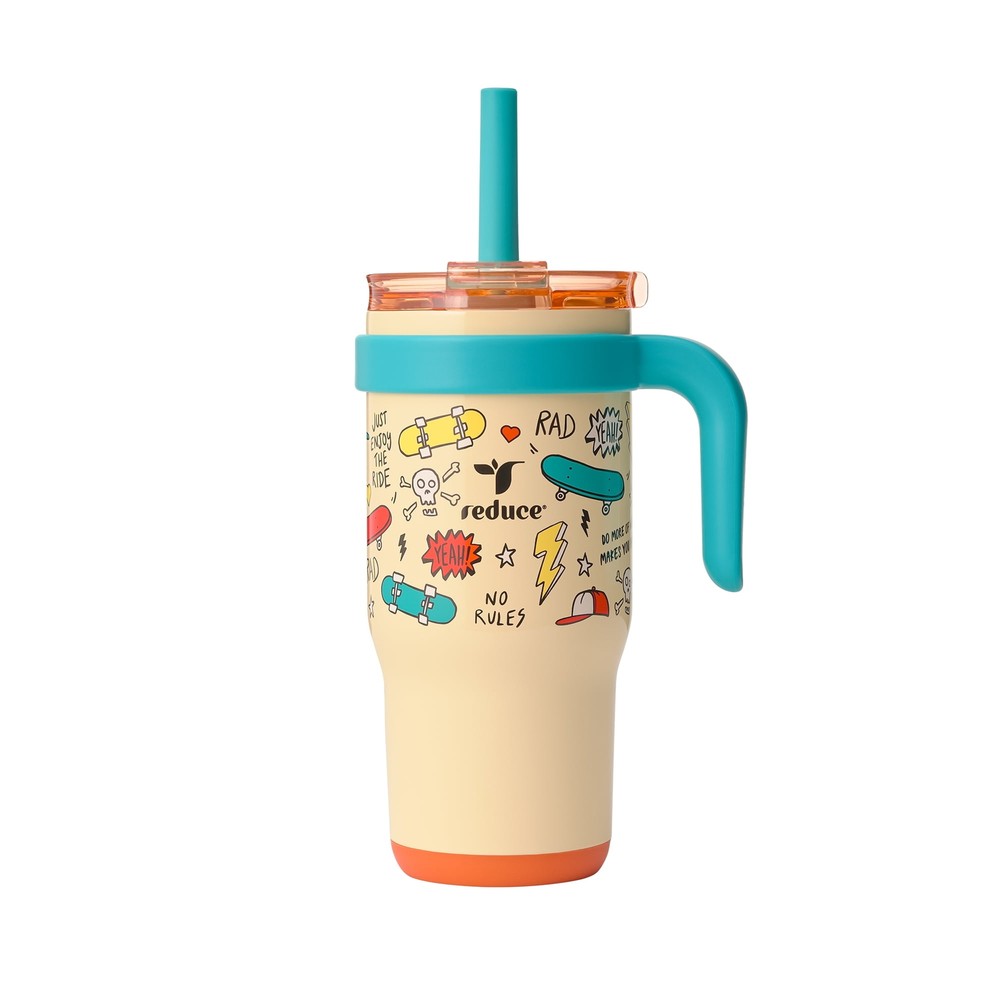 Insulated 18oz Stainless Steel Kids Tumbler with Straw & Handle by Coldee
