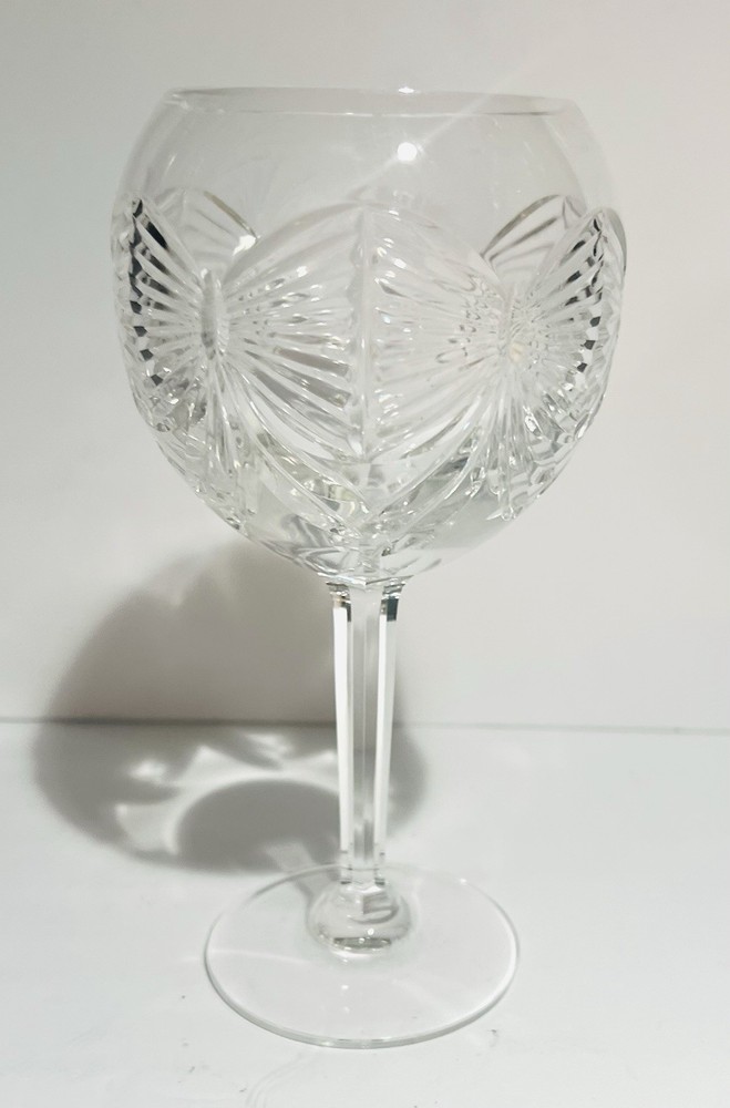 SET Of 2 WATERFORD Crystal Millennium 8” Balloon Toasting Goblets HAPPINESS