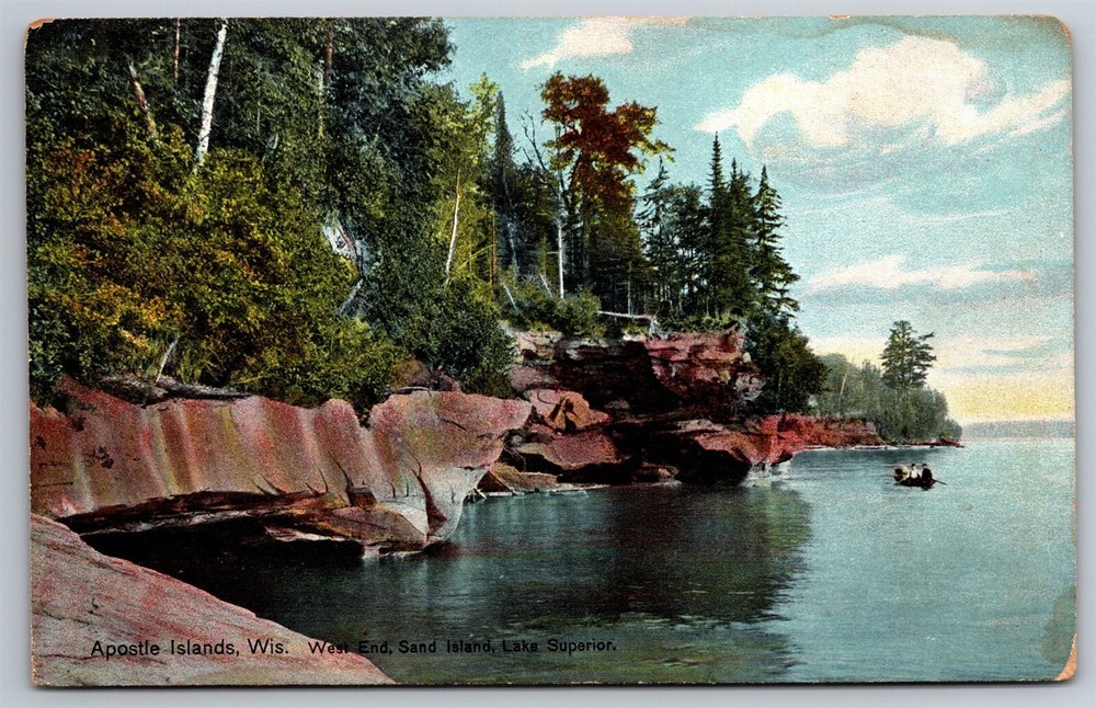Apostle Islands Sand Island Lake Superior WI C1910's Postcard U21