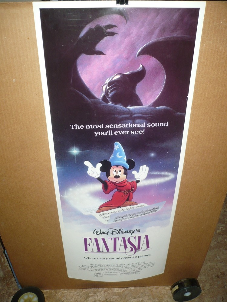 FANTASIA, reissue rolled 14x36 / Disney movie poster [animation] - 1985