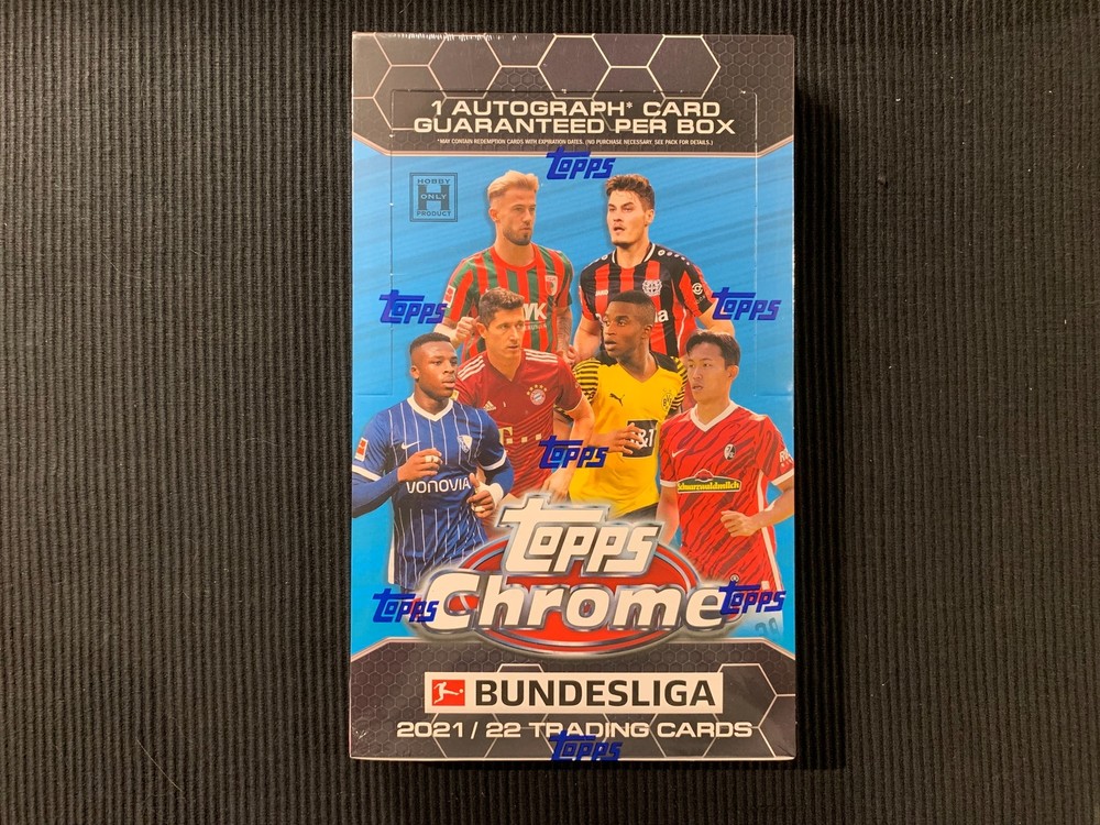 2021/22 TOPPS CHROME BUNDESLIGA HOBBY SOCCER SEALED BOX   1 AUTO PER HOBBY BOX !
