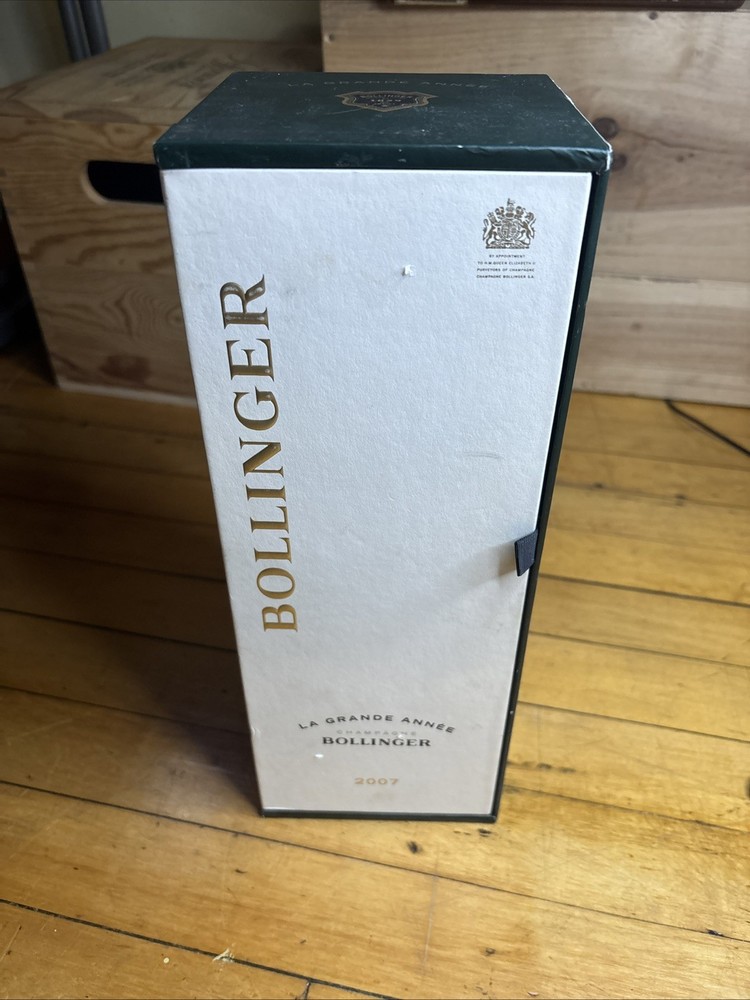 Boite Vide Champagne Bollinger La Grande Année 2007 étui coffret vin france