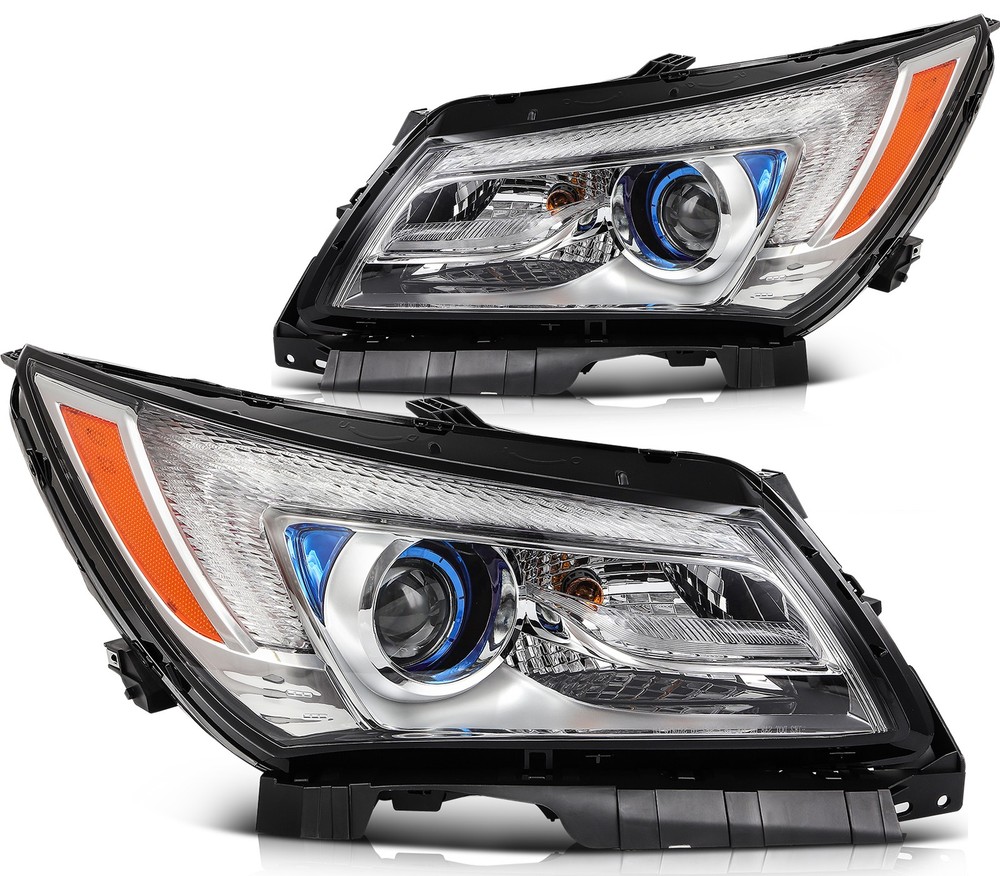 Pair Headlights Assembly For 2014-2016 Buick LaCrosse Chrome Housing w/LED DRL