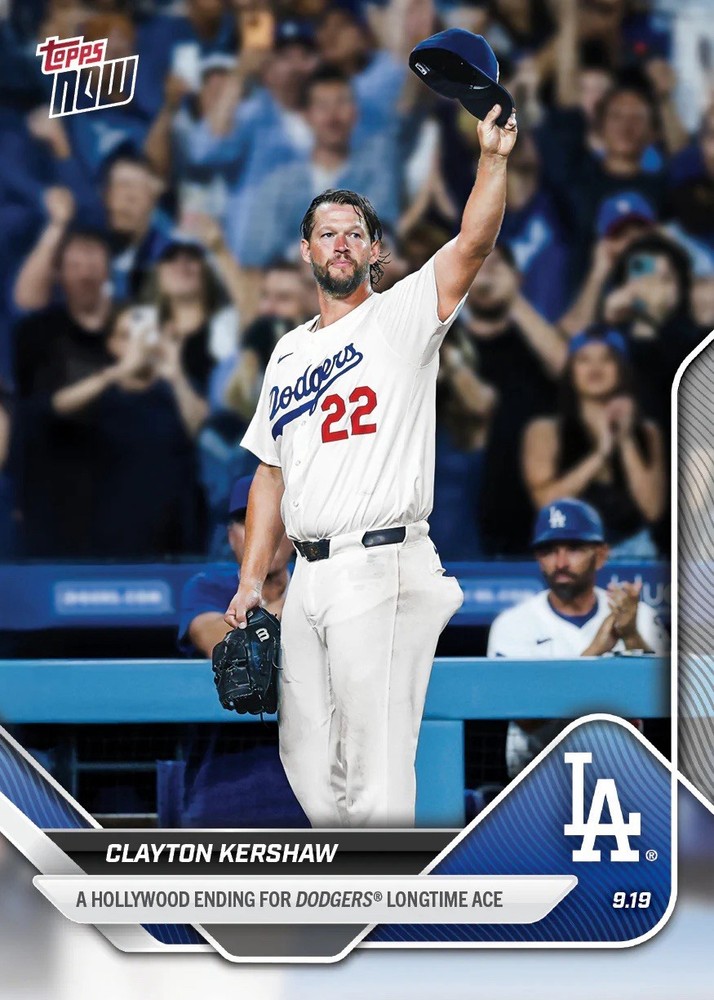 PRESALE 2025 Topps Now Clayton Kershaw #734 Dodgers Hollywood Ending Card-image