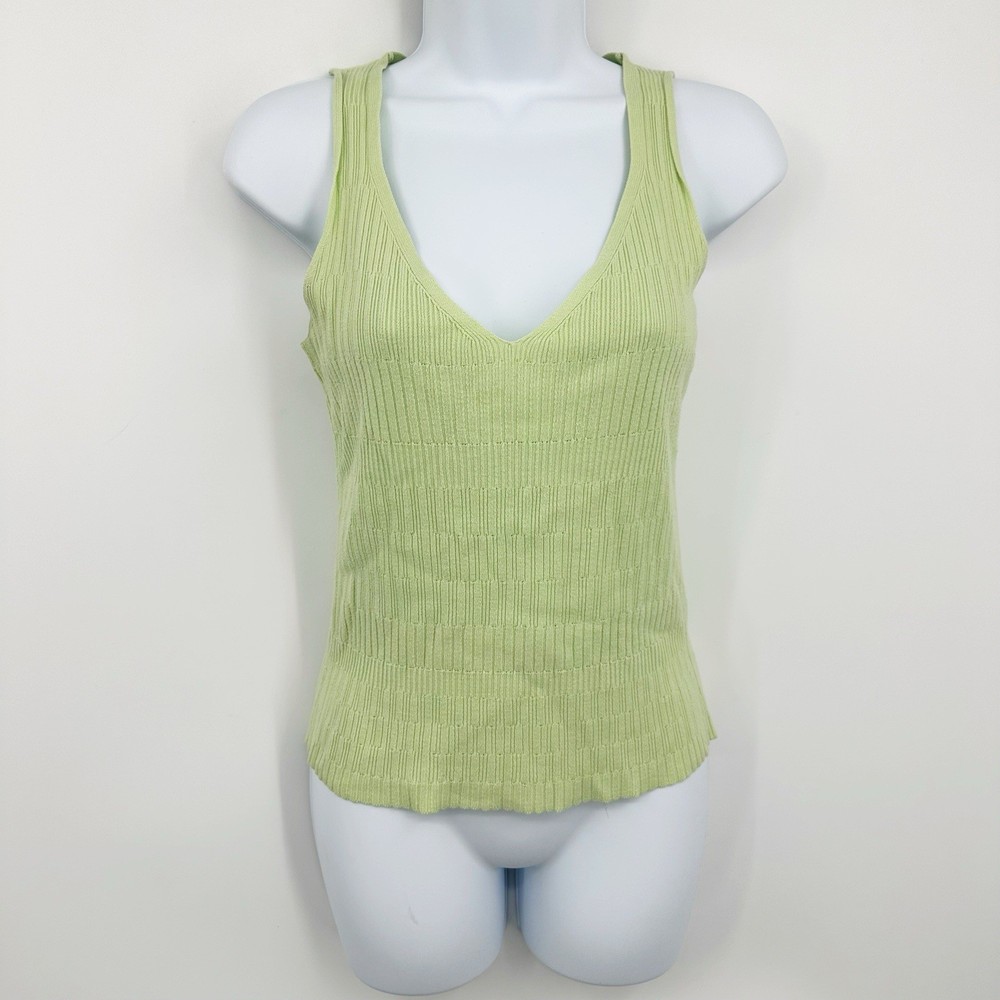 Gap Vintage Y2K Green Tank Top Size Medium Fairycore Whimsical Early 2000s