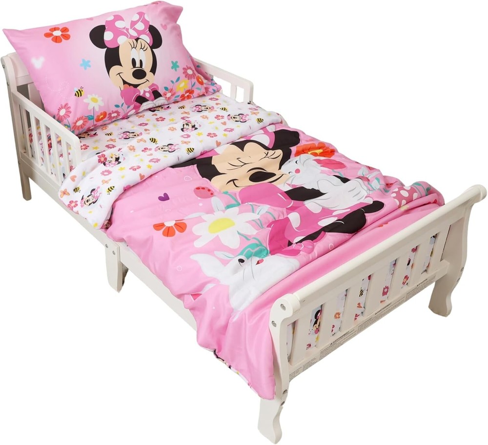 New Disney Minnie Mouse Microfiber Sheet Set Toddler 3 Pcs Bedding Set 52