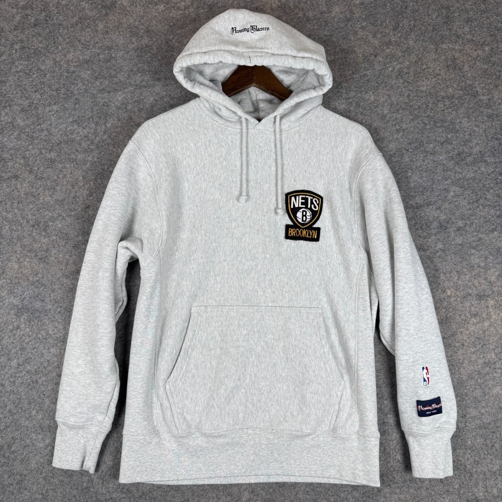 Rowing Blazers X Brooklyn Nets NBA Hoodie Mens Medium French Terry Collab Rare