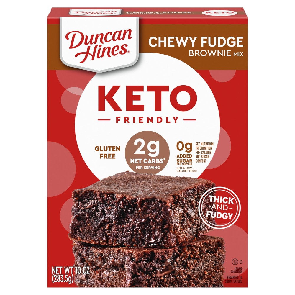 Duncan Hines Keto Friendly Chewy Fudge Brownie Mix, 10 oz