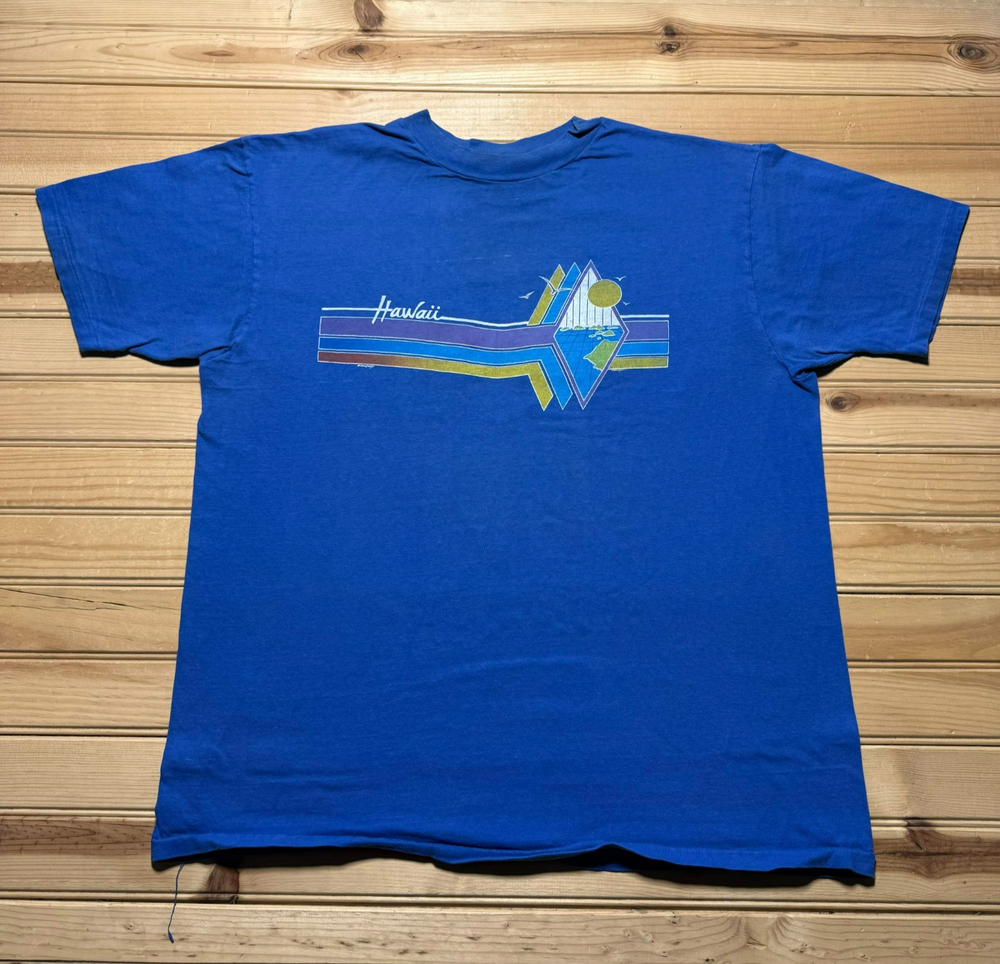 Vintage 80s 90s Hanes Beefy Hawaii Aloha Beach Single Stitch Shirt USA Made XL