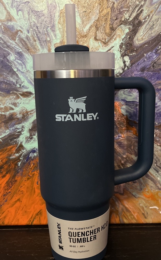 Stanley 30 oz Quencher H2O Tumbler W/Handle & Straw Blue Stargaze