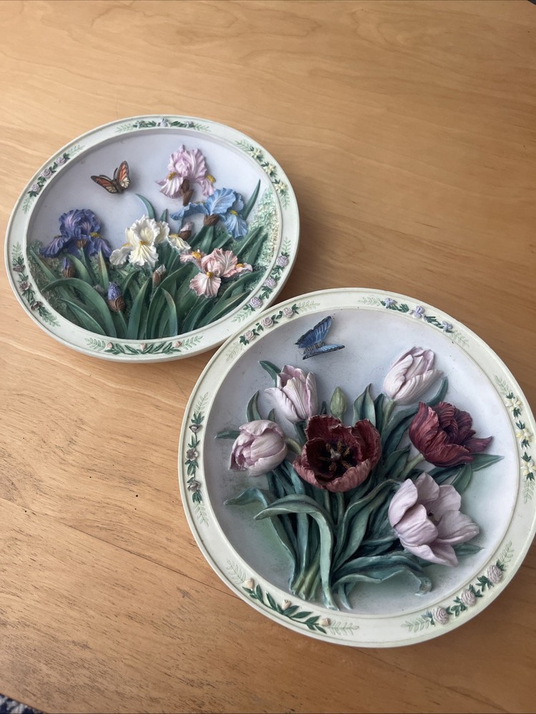 Lena Lui Beautiful Gardens Plates Iris Garden and Tulip Garden
