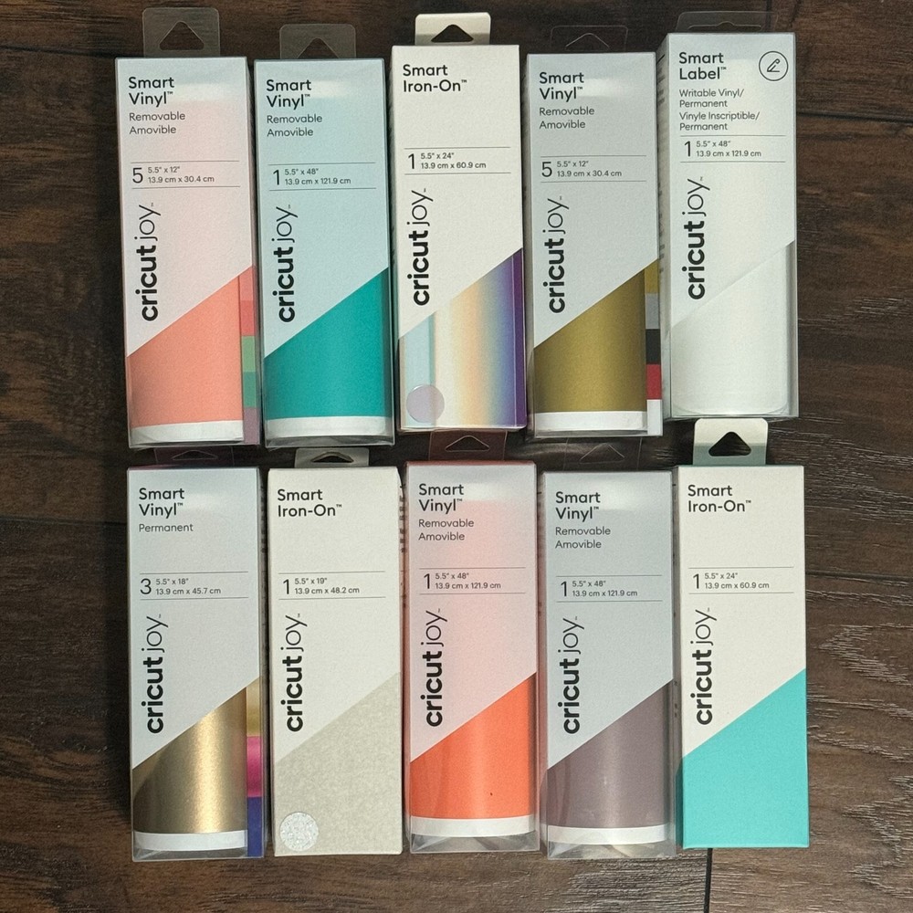 Cricut Joy Smart Iron-On, Smart Vinyl, and Smart Label Materials