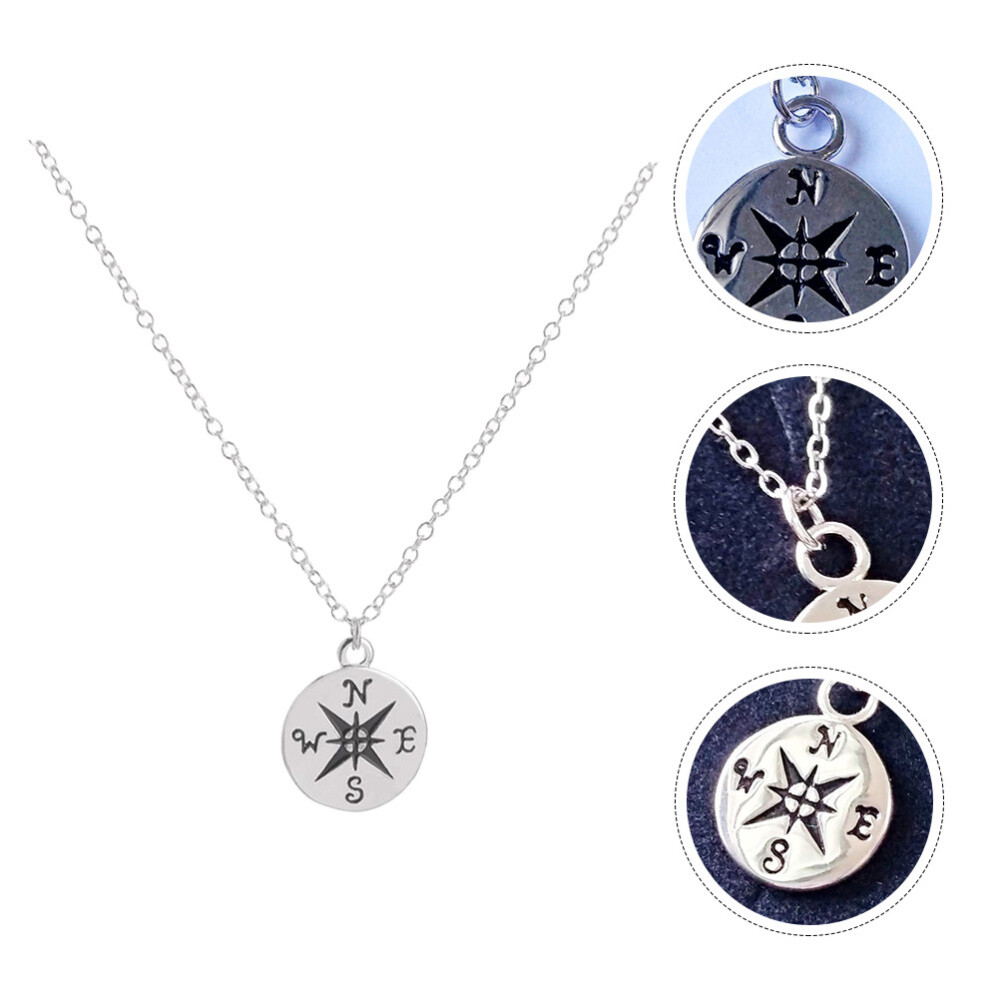 Clavicle Chain Compass Necklace Wedding Elegant Accessory Travel