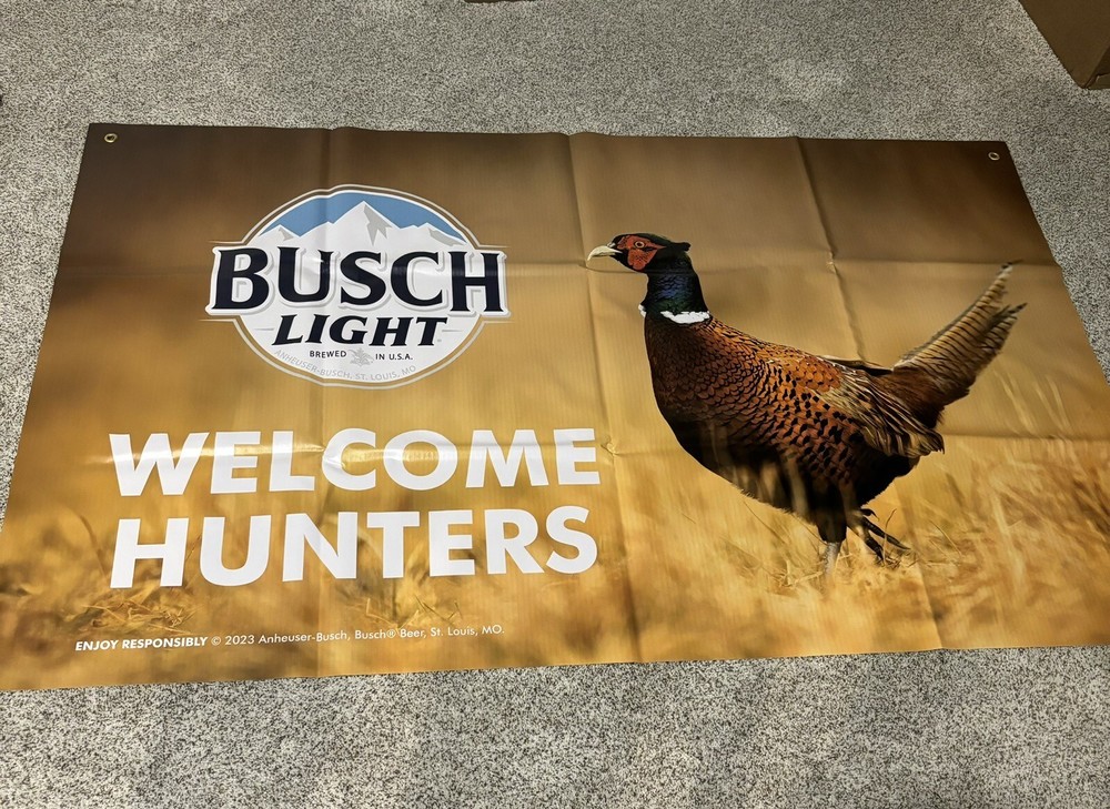 NEW Busch Light Pheasant Hunters Banner Gun Rifle