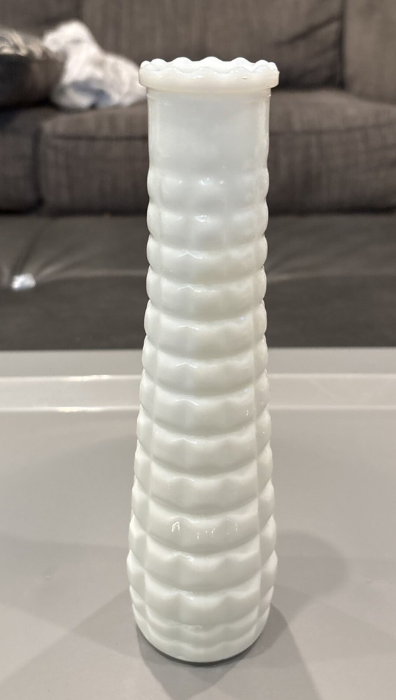 Unique Milk Glass Vase Vintage Home Decor  Shabby Chic