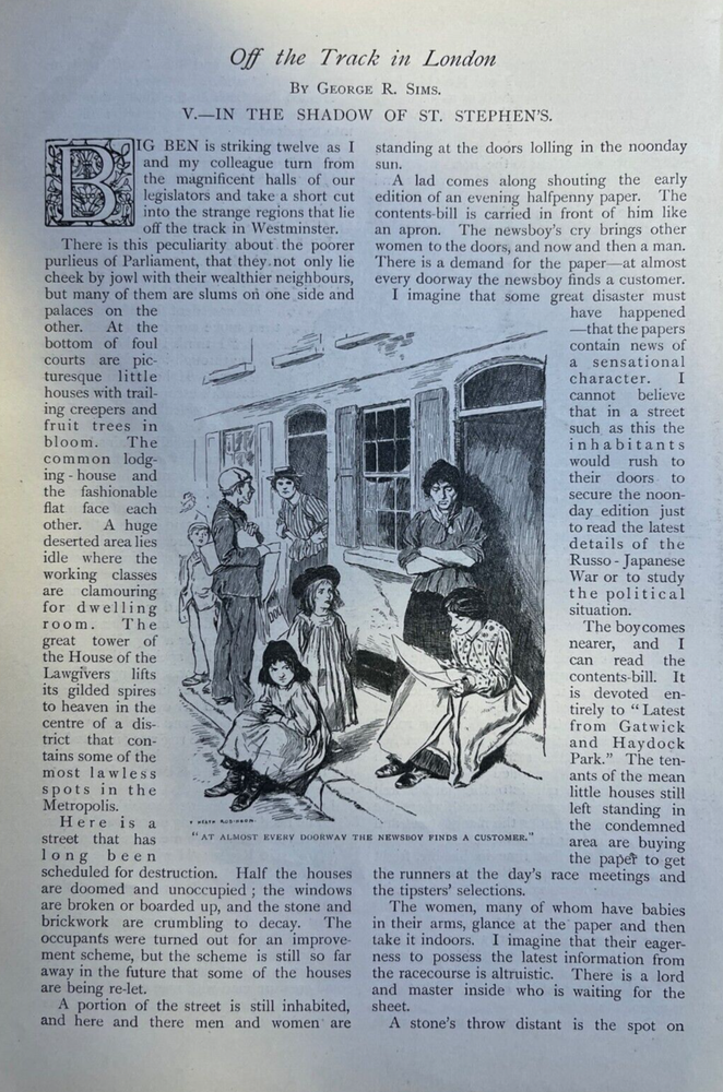 1904 London England In the Shadows of St. Stephen's