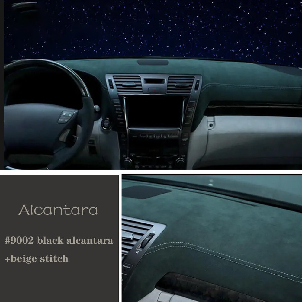 Custom Alcantara Dashboard Cover for Lexus LS460 Luxury Interior Upgrade  