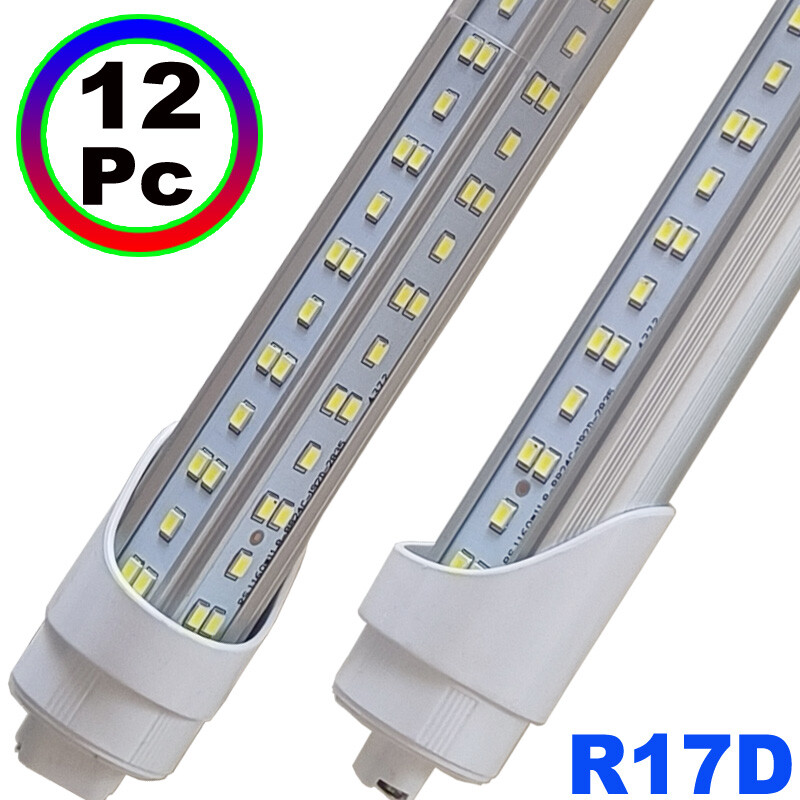 12Pack T8 8Ft R17D HO Led Tube Light Bulbs 144W Rotatable 8'Led Shop Light 6500K