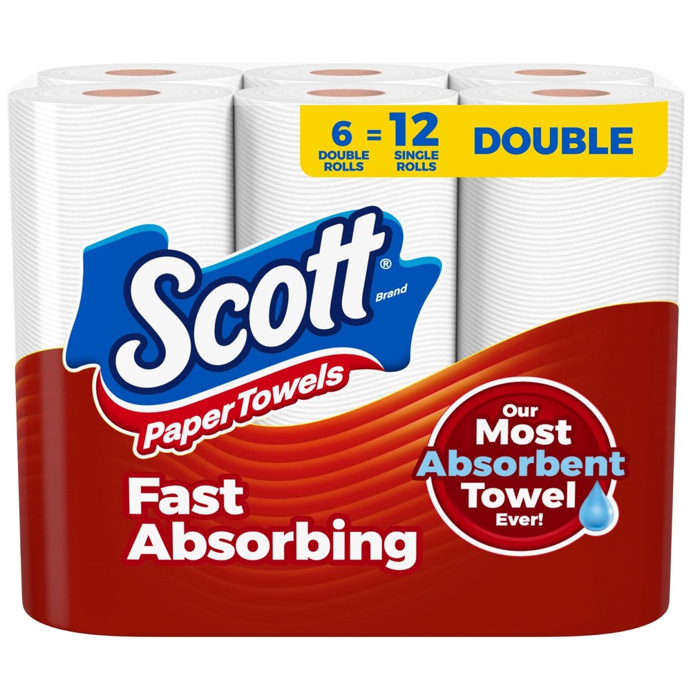 Paper Towels 6 Double Rolls 12 Regular Rolls 100 Sheets Per Roll Choose-A-Sheet