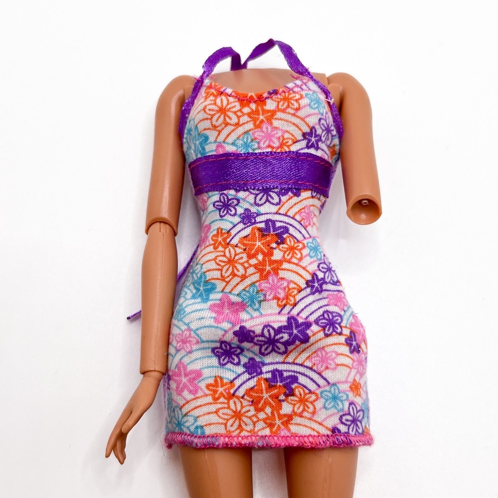 Tropical Floral Bodycon Dress for Standard Barbie Doll