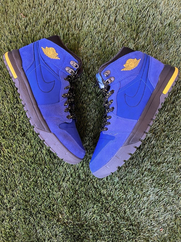 Nike Air Jordan 1 Retro LANEY OG 9 GSW Warriors Trek Boots Royal Blue Maize V 5