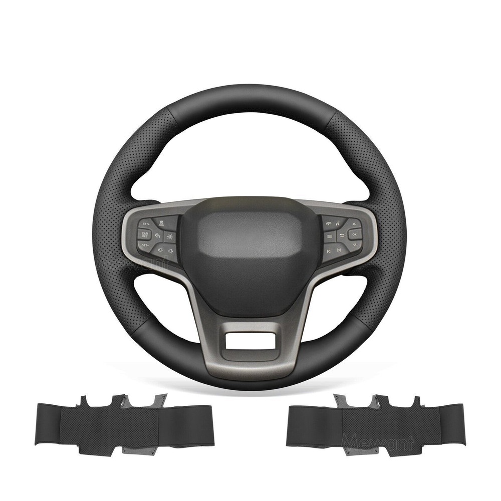 Hand sewn DIY Artificial Leather Steering Wheel Cover for Ford Bronco 2021-2024