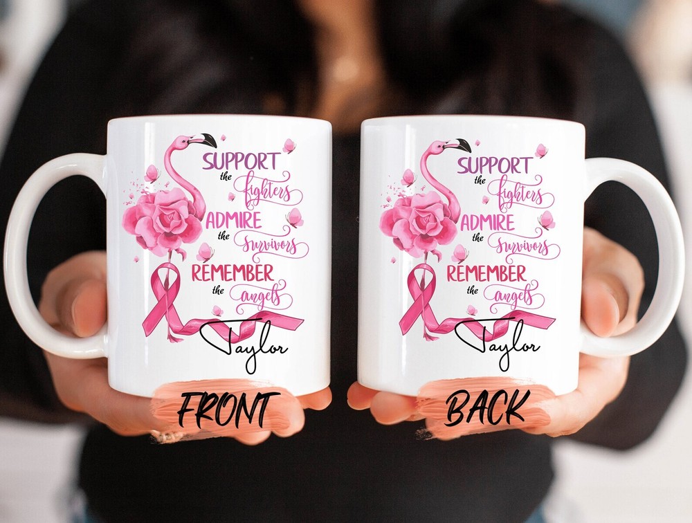 Personalized Breast Cancer Mug Breast Cancer Awareness Month Mug For Cancer