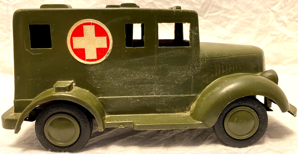 Rare Vtg 1950's/60's Andy Gard Remote Controlled Army Ambulance (Cat#.0341)