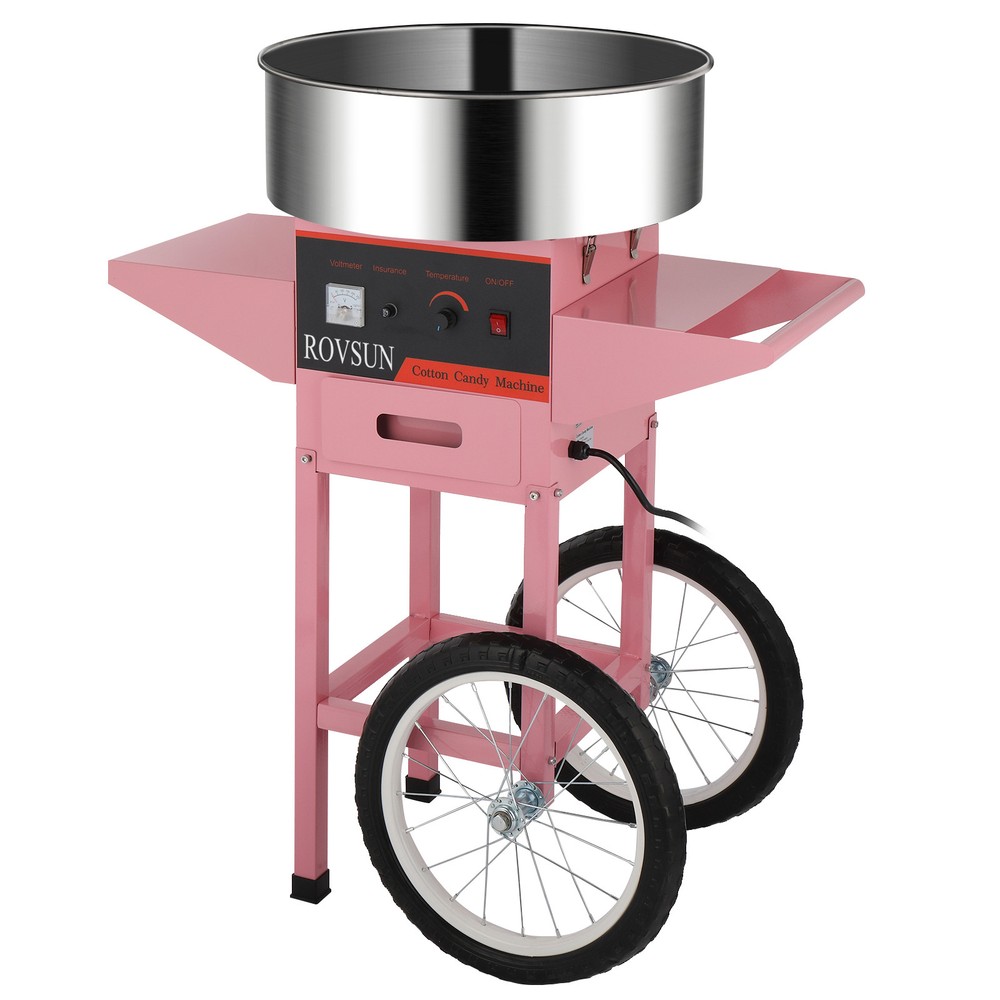Electric Cotton Candy Machine Pink Commercial Party Home Stainless Steel Bowl