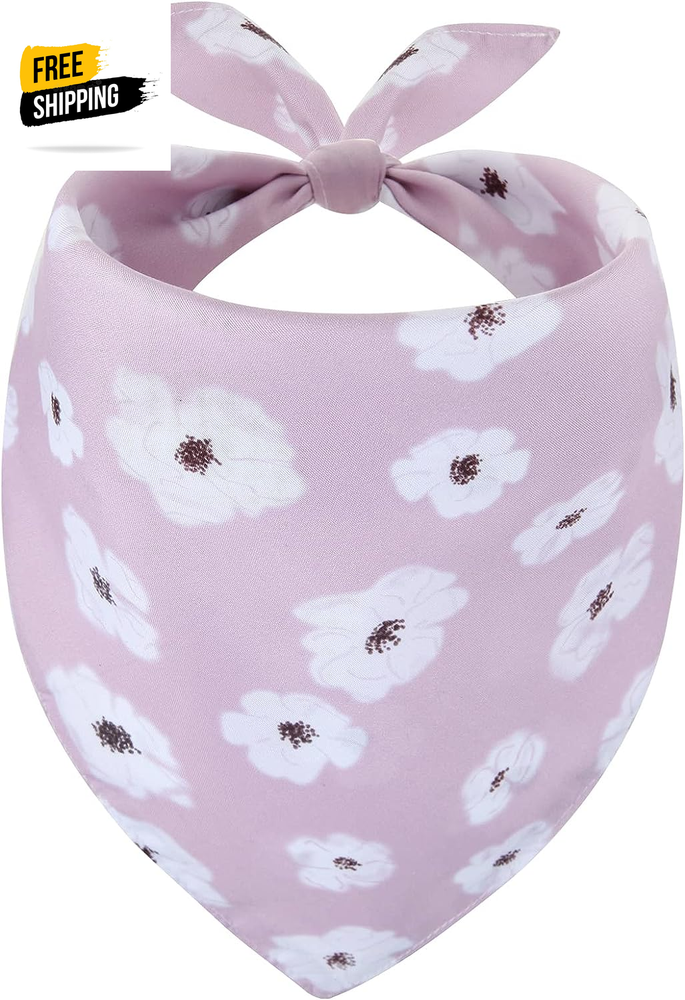 Small Adjustable Washable Dog Bandana Scarf for Puppies