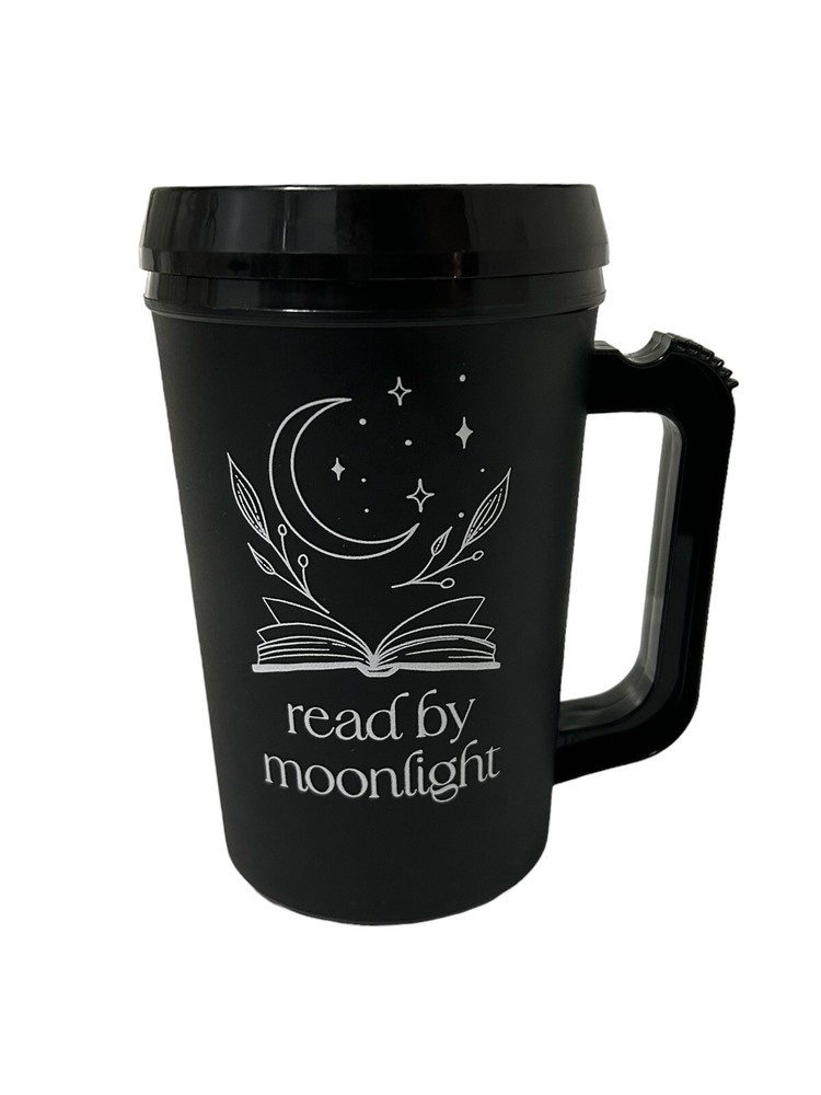 Thermo Insulated Hot Cold Mug Read By Moonlight Alpha Products XL 22oz Black Premium Temperature Control Design