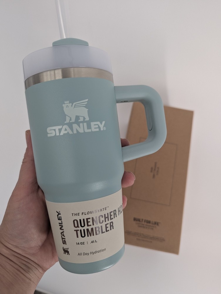 Stanley Quencher H2.O FlowState Tumbler 14oz in Seafoam Green