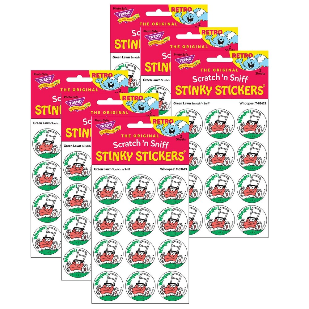 Whoopee! Green Lawn Scented Scratch 'n Sniff Stinky Stickers, 24 Per Pack, 6 ...