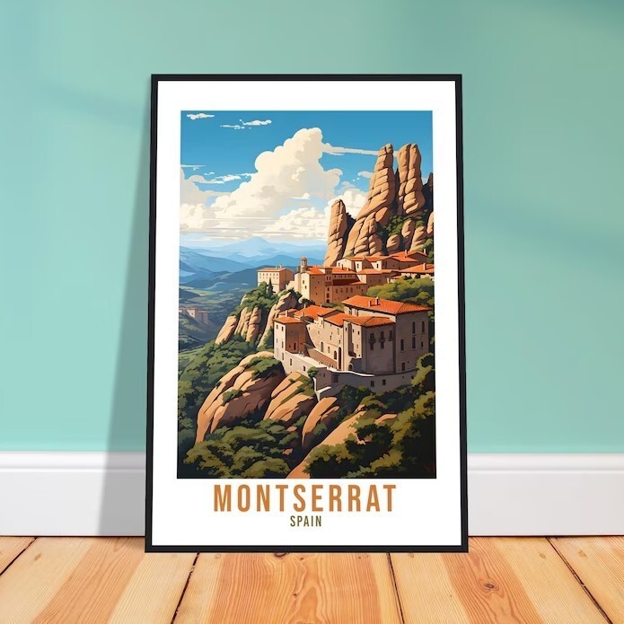Montserrat Travel Poster Wall Art Montserrat Wall Hanging Home Décor