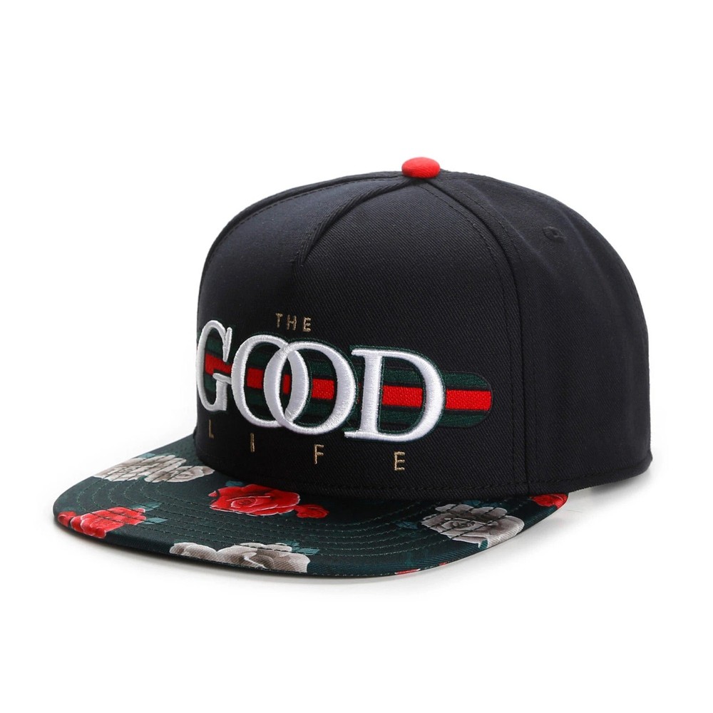 Black Baseball Cap with Rose Gold Lettering for Men and Women Hip Hop Snapback