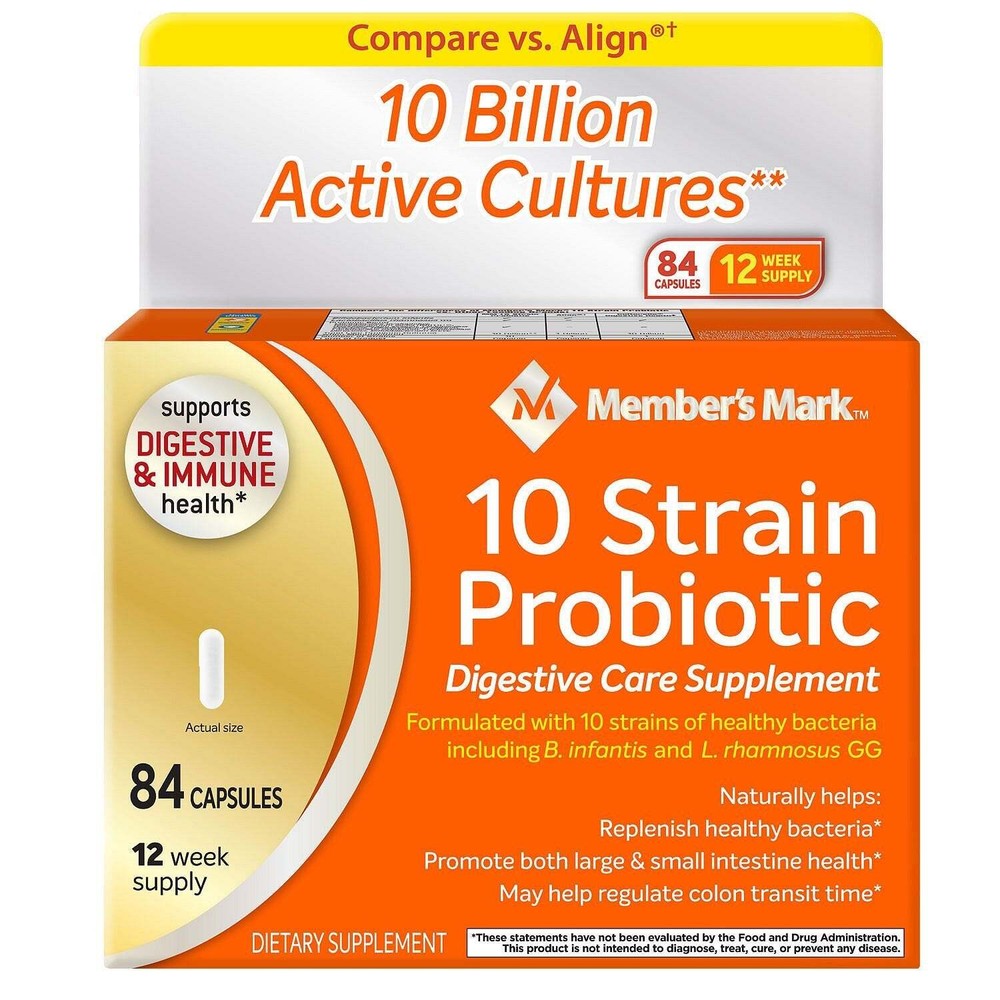 Member's Mark 10 Strain Probiotic (84 ct.) (pack of 6)